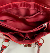 Red leather Giani Bernini purse