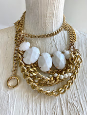 White & Gold chain belt