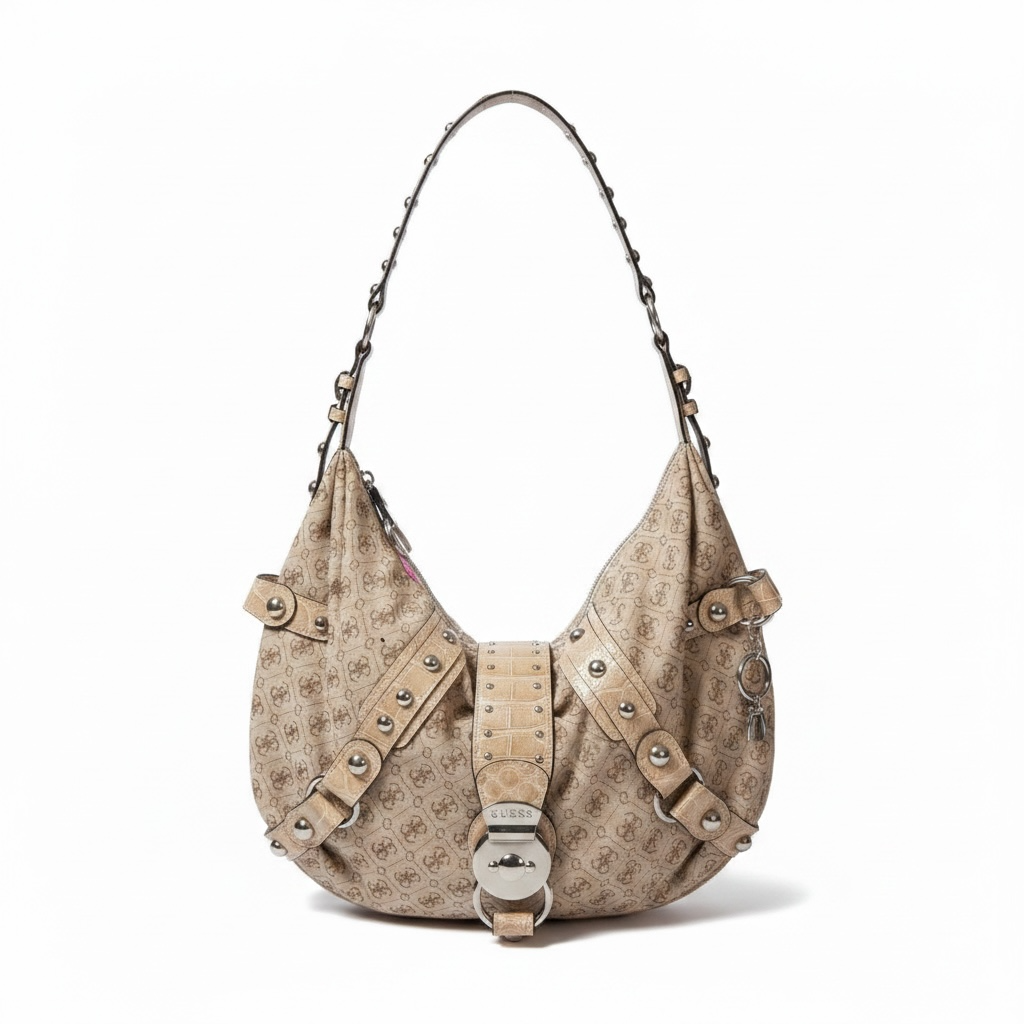 レディース 00s archive GUESS one shoulderbag studs
