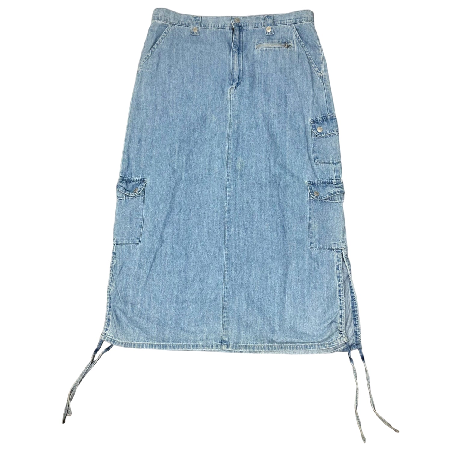 Vintage Denim Maxi Skirt (XL)