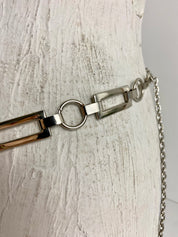 Silver chain belt