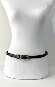 Brighton black leather belt