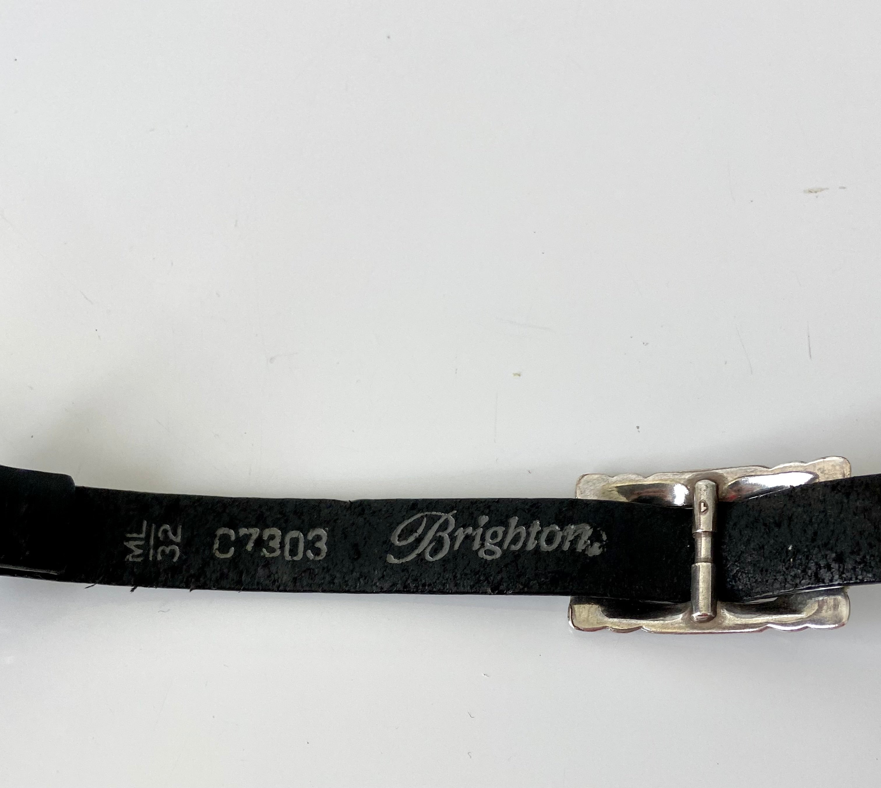 Brighton black leather belt
