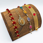 Vintage Rose Charm Bracelet