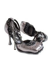 Gun Metal Square Toe Pumps (US 5-15)