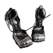 Gun Metal Square Toe Pumps (US 5-15)