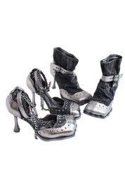 Gun Metal Square Toe Pumps (US 5-15)