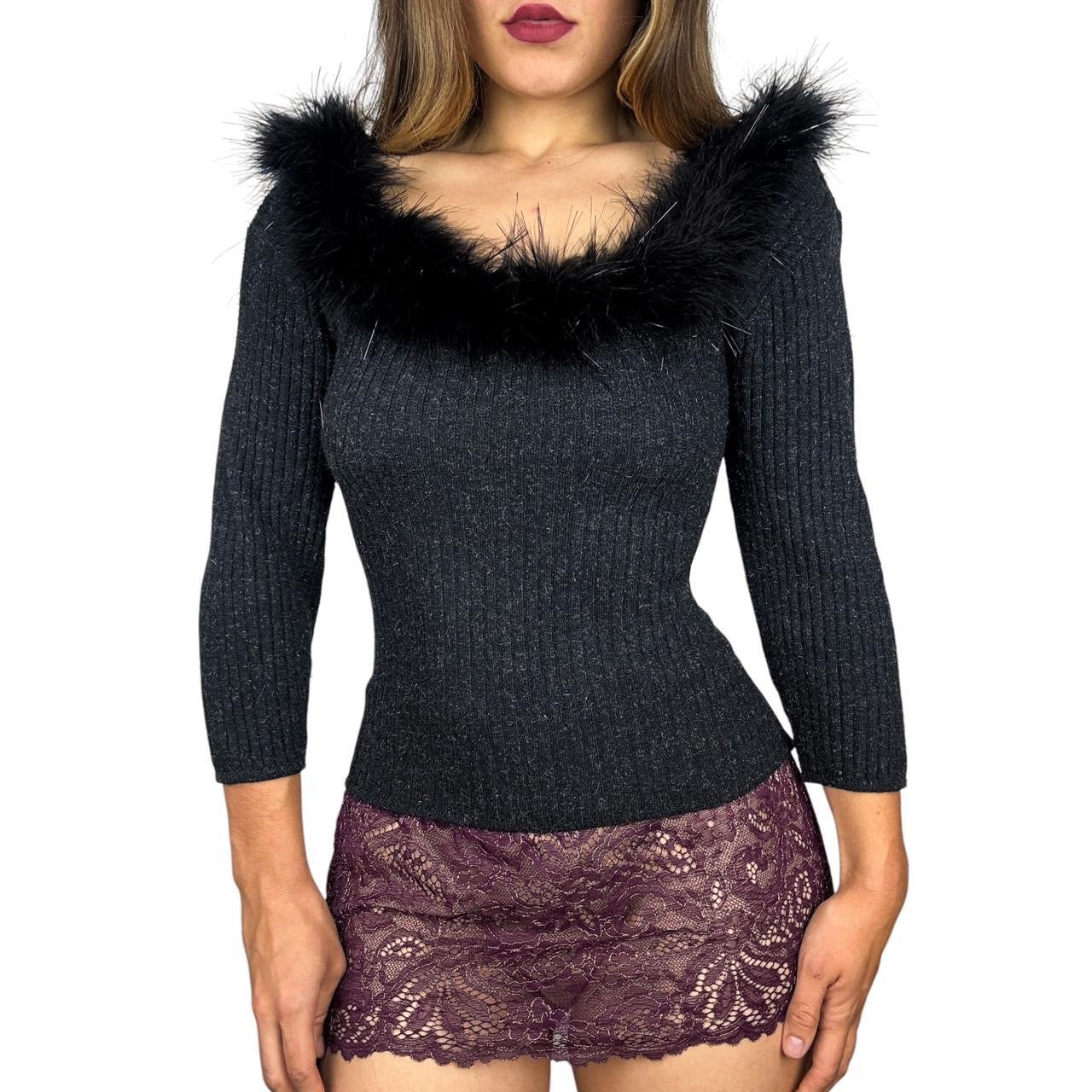 Marabou fur popular sweater