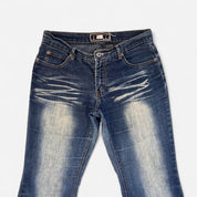 Y2K Airbrush Flare Jeans (M)