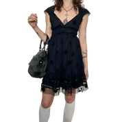 Vintage Miss Sixty Killah Polka Dot Mesh Dress (S)