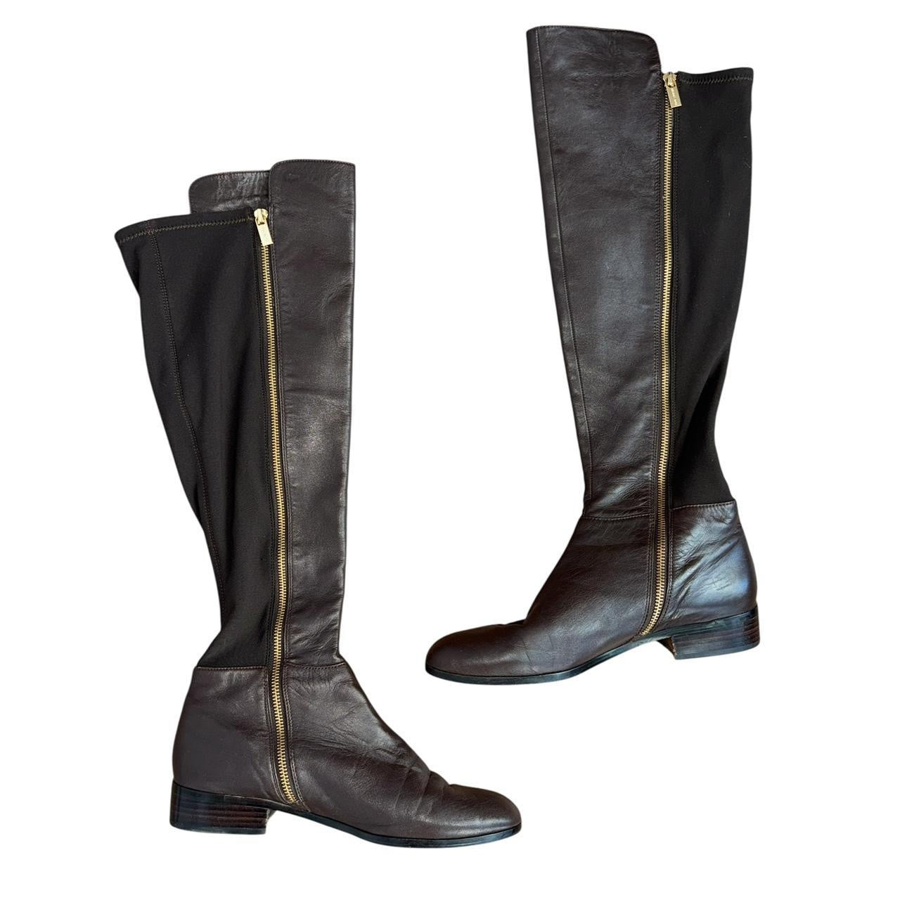Michael Kors Brown Leather Knee-High Boots (10)