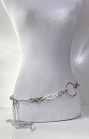 White and Silver Belt