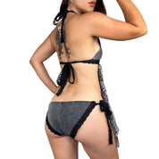 Denim Flutter Bikini Set (S/M)