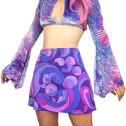 90s Express Psychedelic Mini Skirt (S/M)