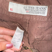 Vintage Guess Brown Linen Cargo Pants (L)