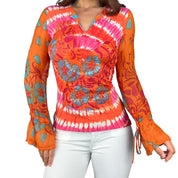 Caché Embellished Tie Dye Blouse (S/M)