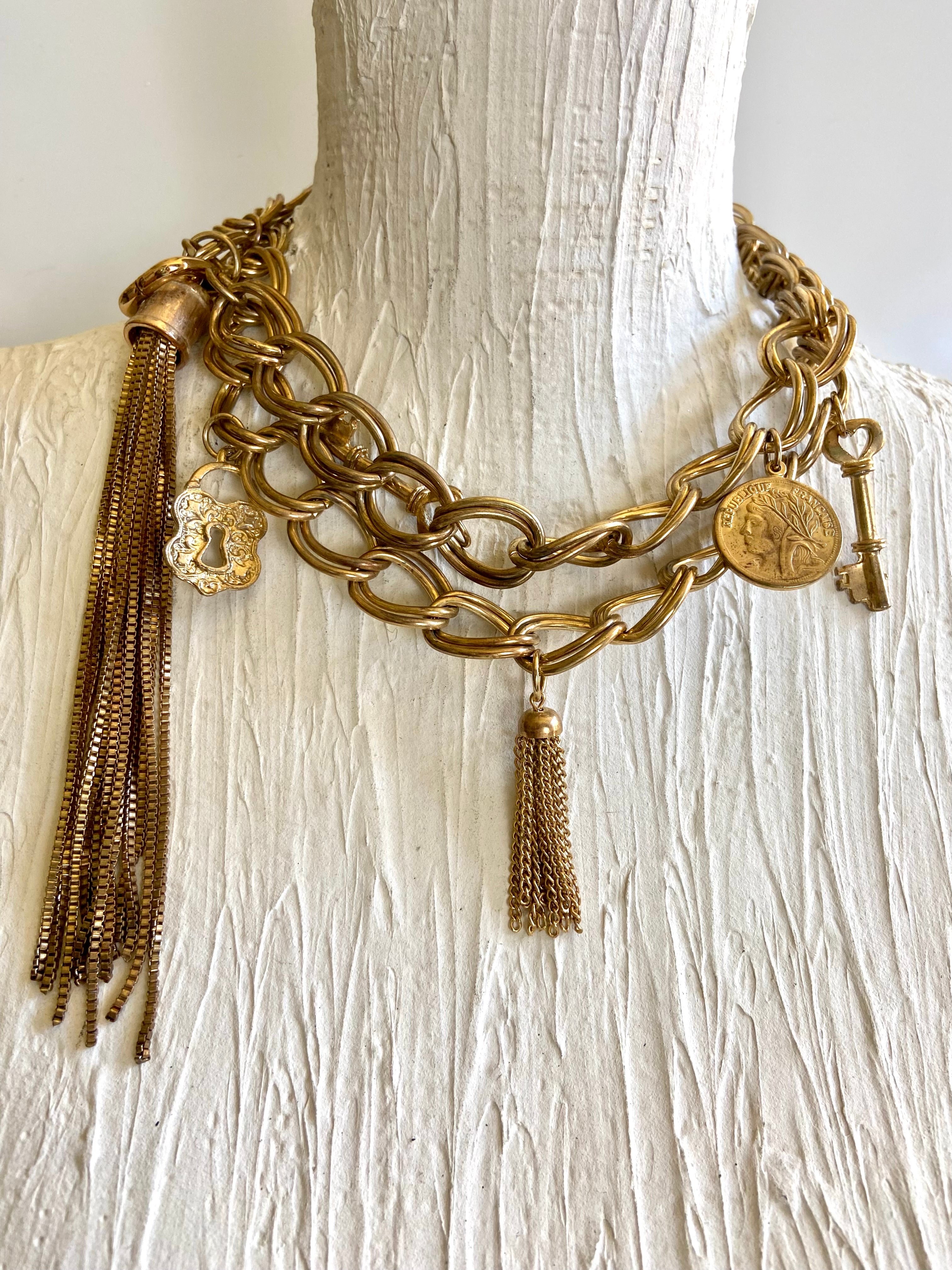Vintage gold chain belt