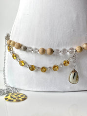 Beads & rhinestone belt