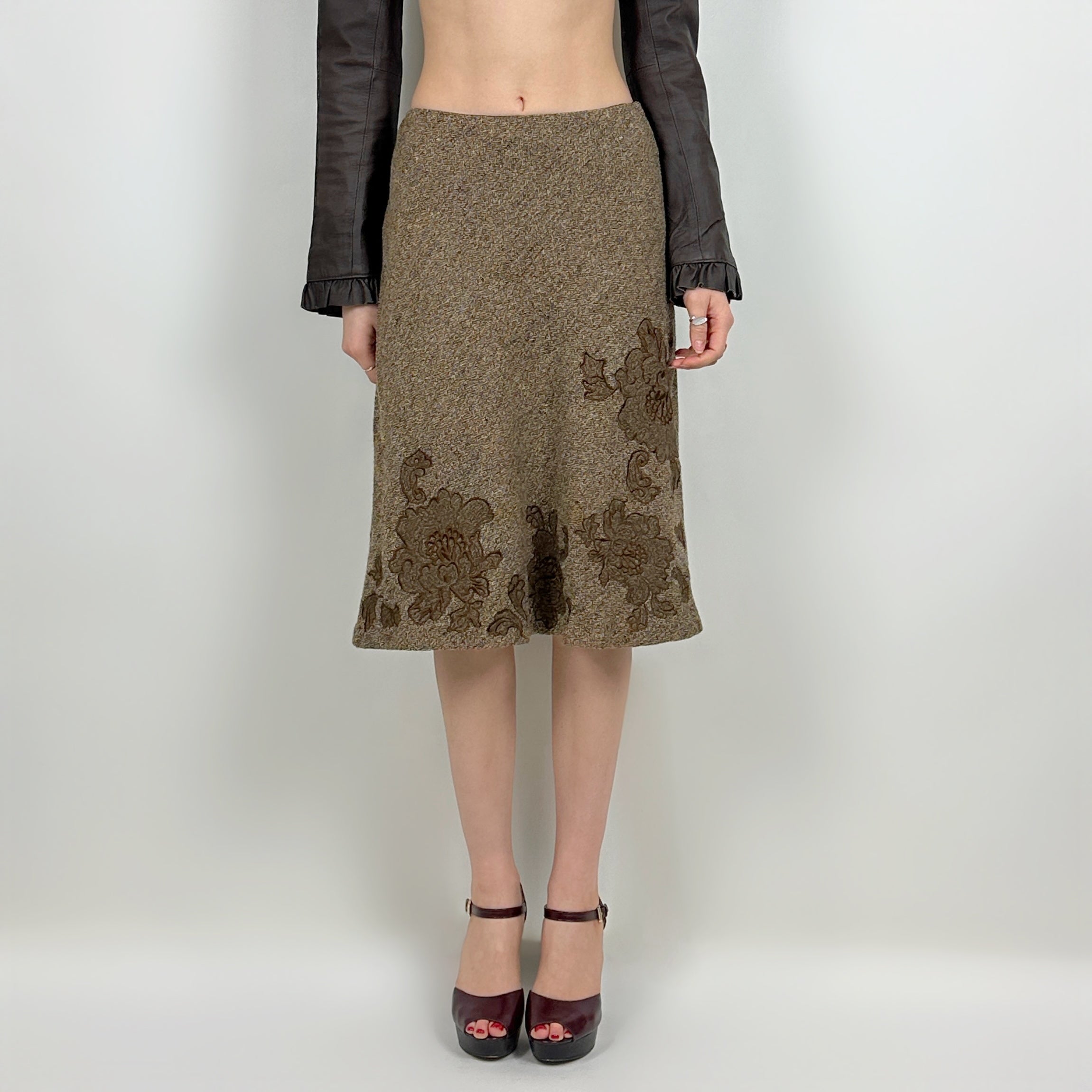 2000s Wool Midi Skirt (S)