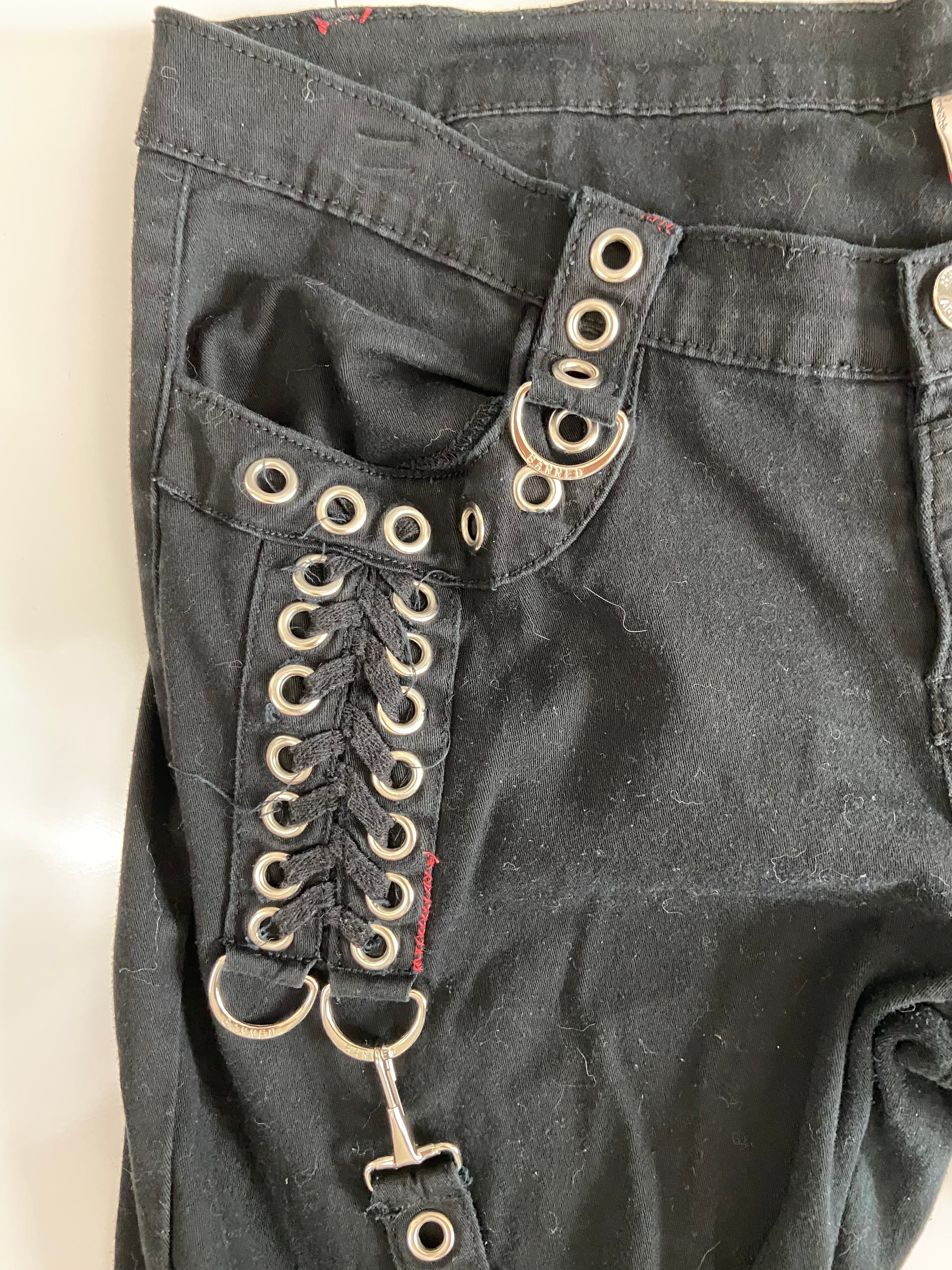 Black Banned Apparel chain pants