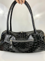 Y2K black leather Guess bag