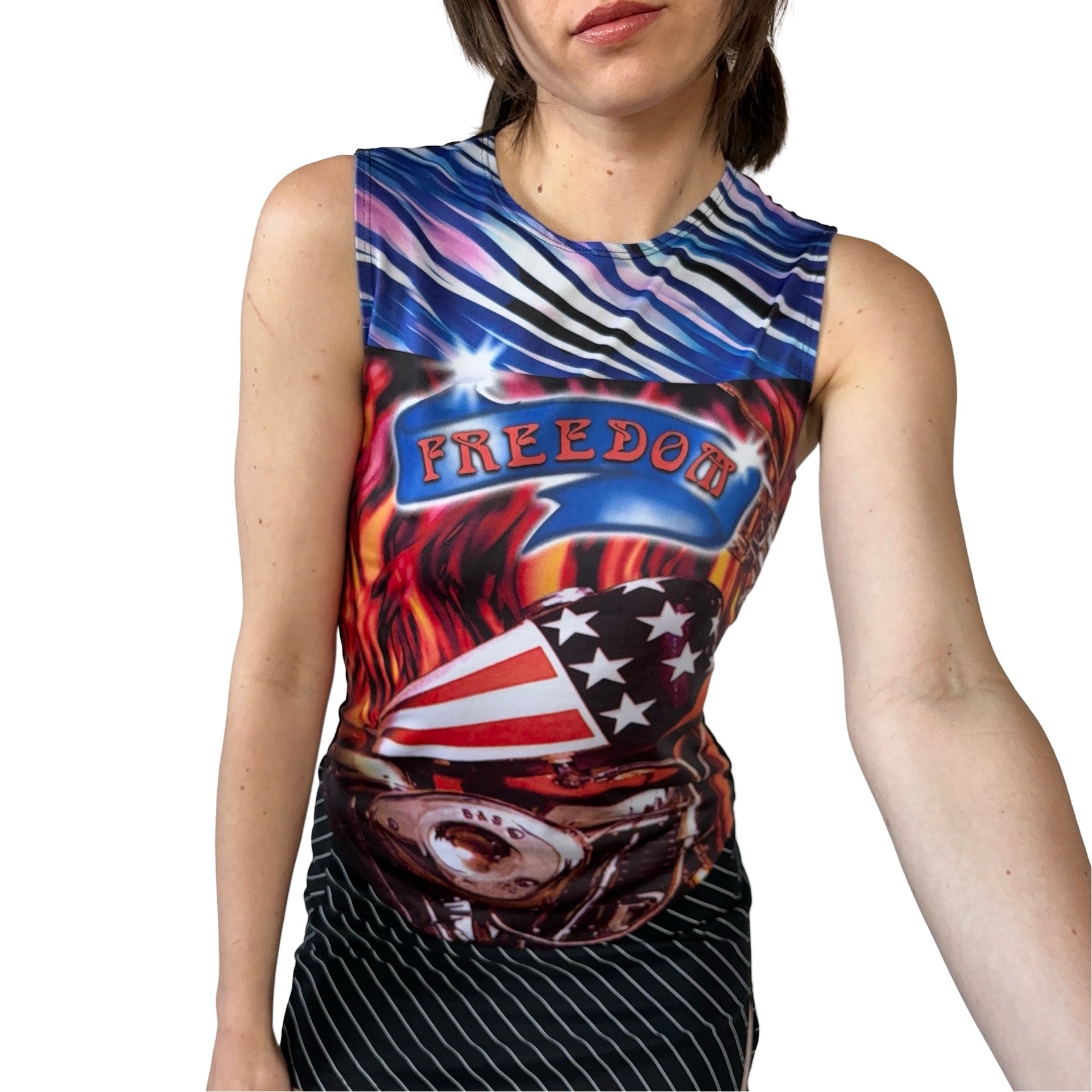 90s Americana Biker Tank (S)