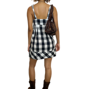 Vintage Checkered Plaid Babydoll Dress (M)
