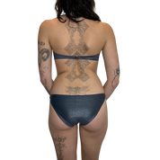 Deadstock Vintage Metallic Cut Out One Piece (XS/S)