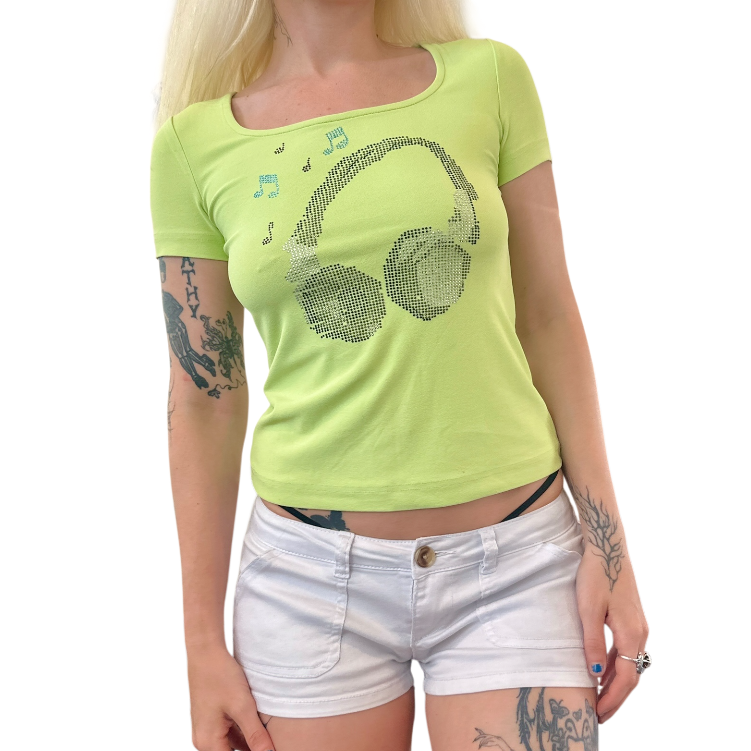 90s Rhinestone Baby Tee (S/M) – Holy Thrift