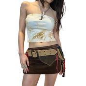 Y2K Tie Dye Bandeau Top (XS/S)