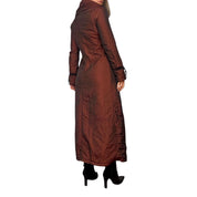 Vintage Burgundy Iridescent Trench (S/M)