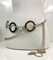 Two Toned Circles Layered Belt