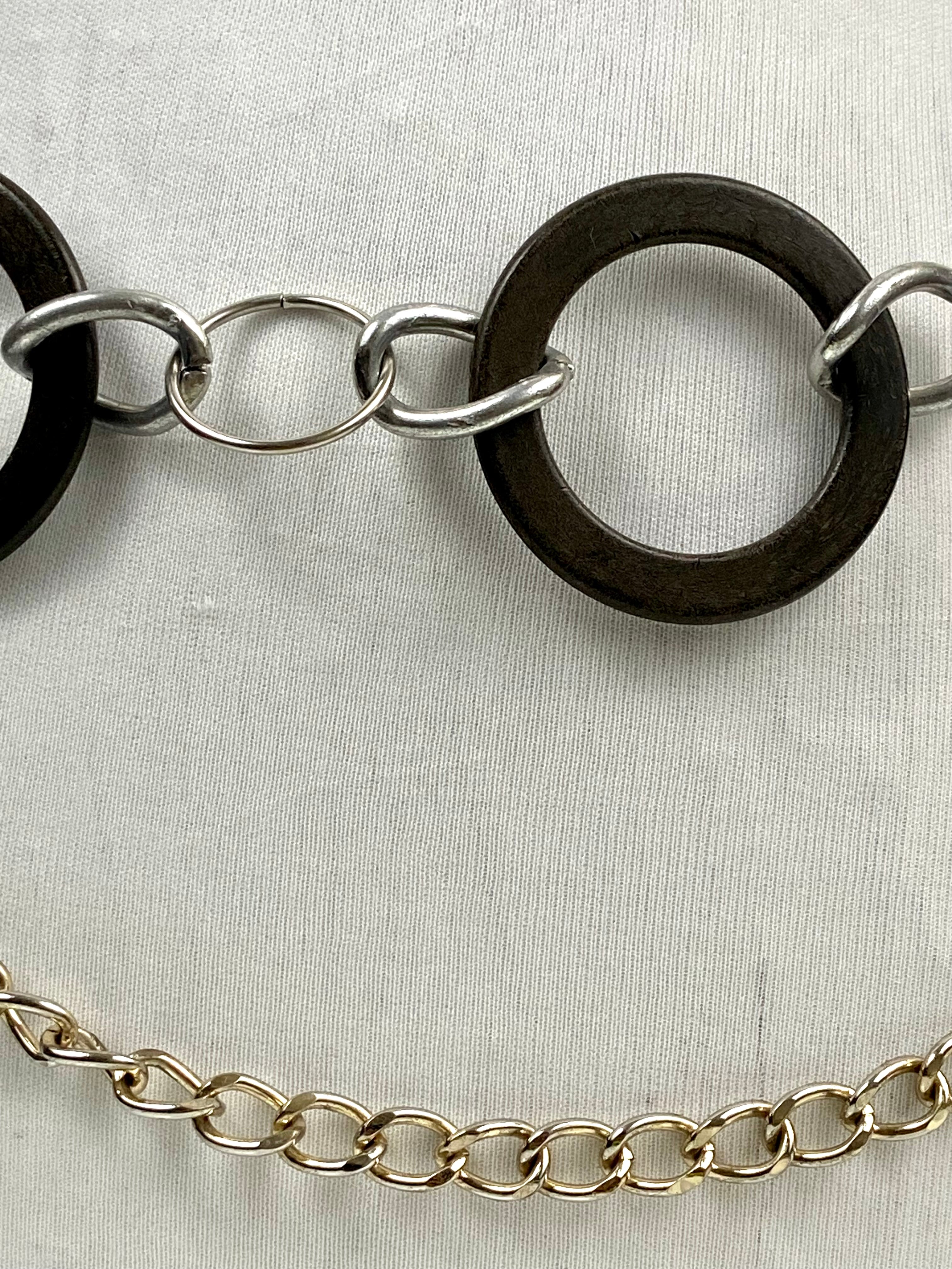 Two Toned Circles Layered Belt