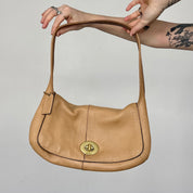 Coach Camel Pebbled Leather Purse