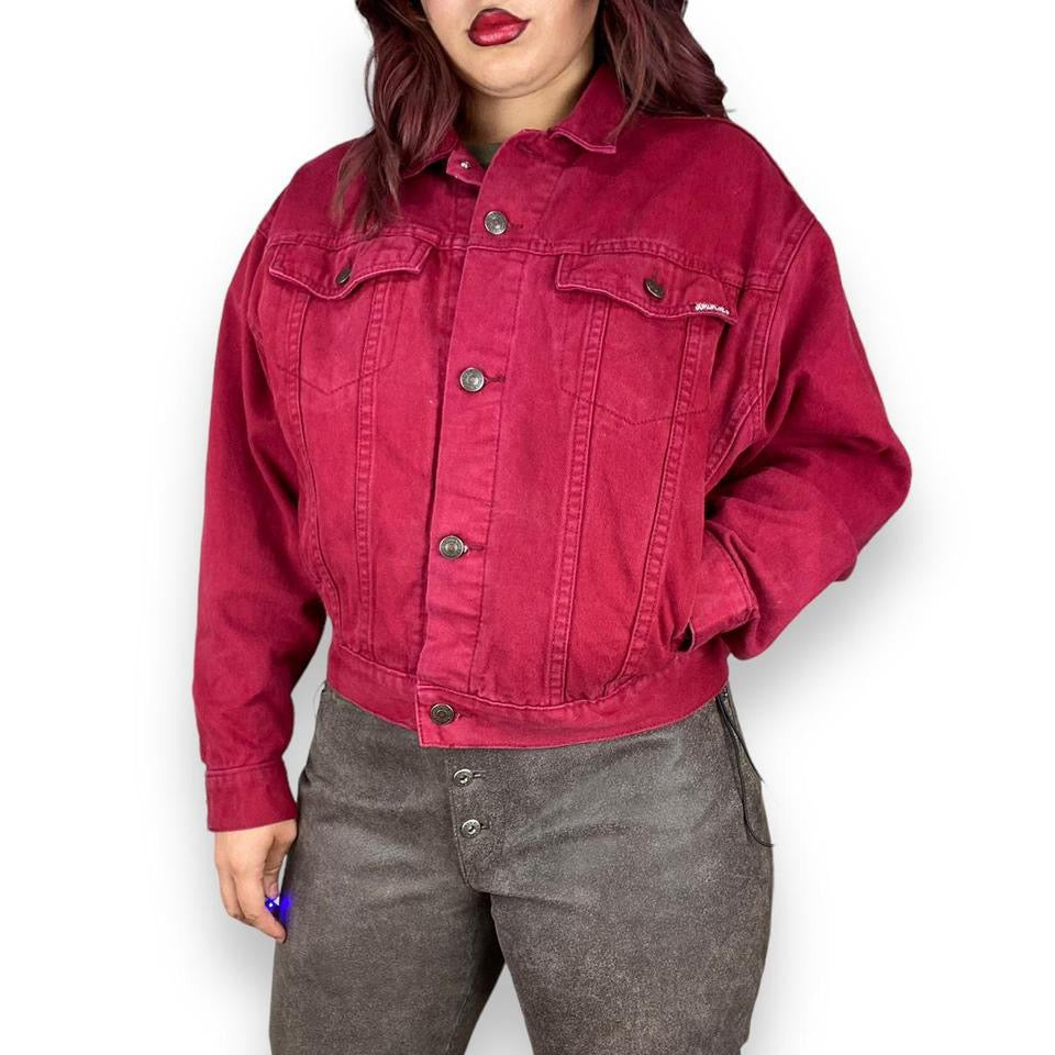 90s Cranberry Denim Jacket (L)
