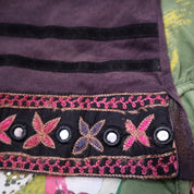 Y2K Purple Mesh Flared Sleeve Top (S/M)