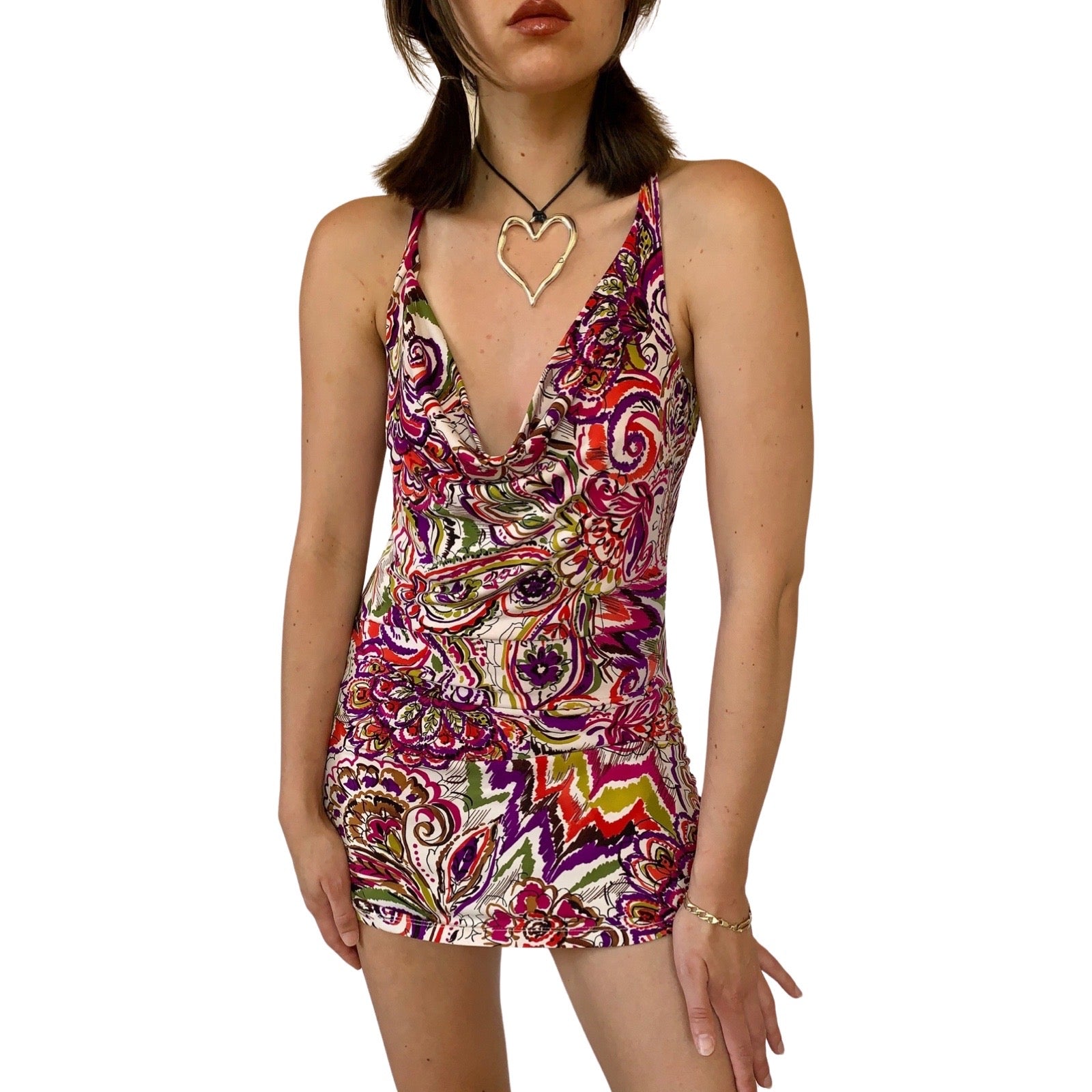 2000s Paisley Mini Dress (S) 2000s Paisley Mini Dress (S)
