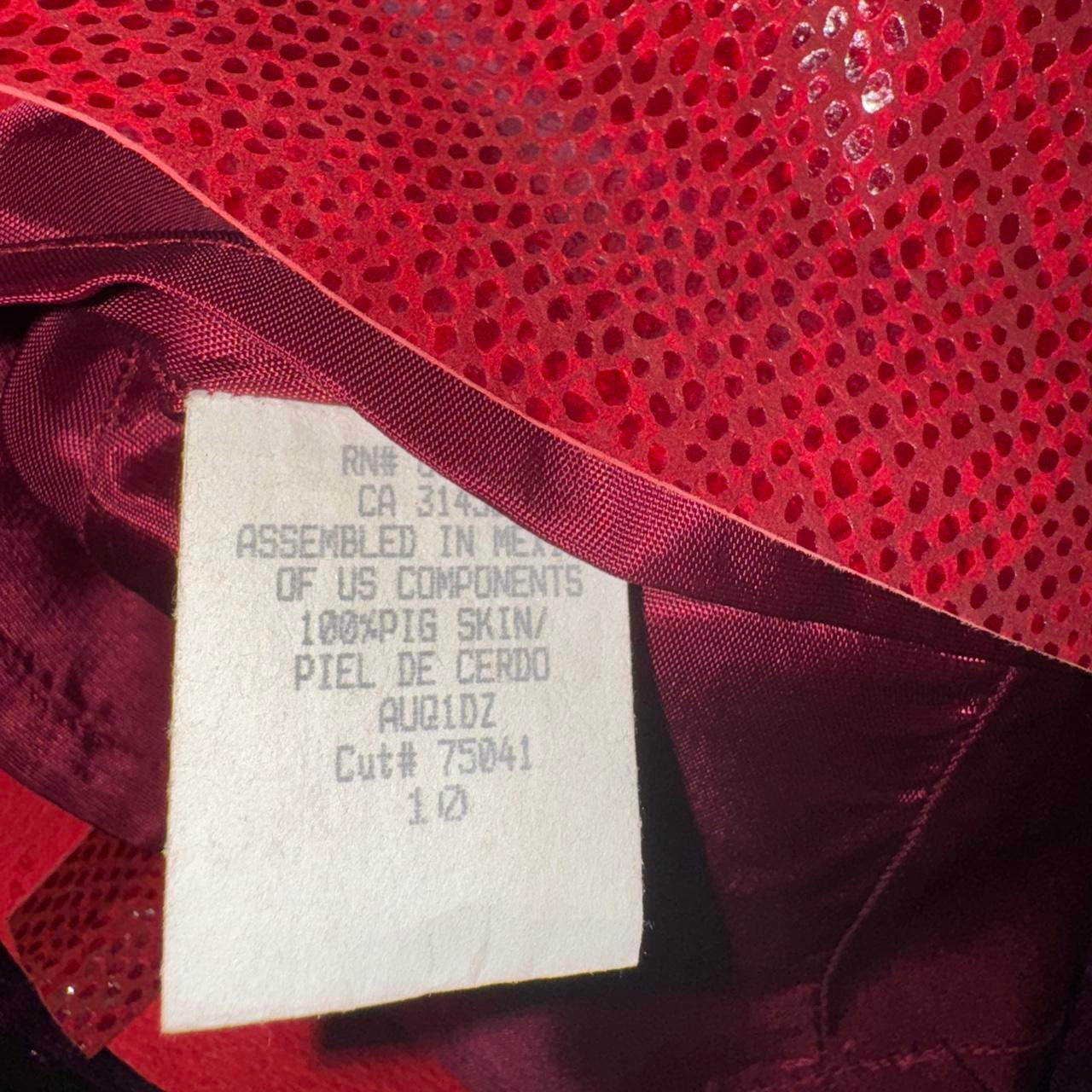 Y2K Snakeskin Leather Halter Top (M)