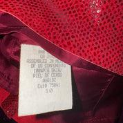 Y2K Snakeskin Leather Halter Top (M)