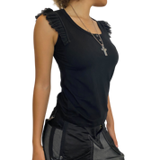Vintage Cop Copine Black Top (M)