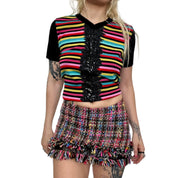 Tweed Punk Miniskirt (XS)