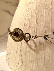 Navy blue tone layered belt