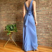 Vintage Baby Blue Maxi Dress (S)