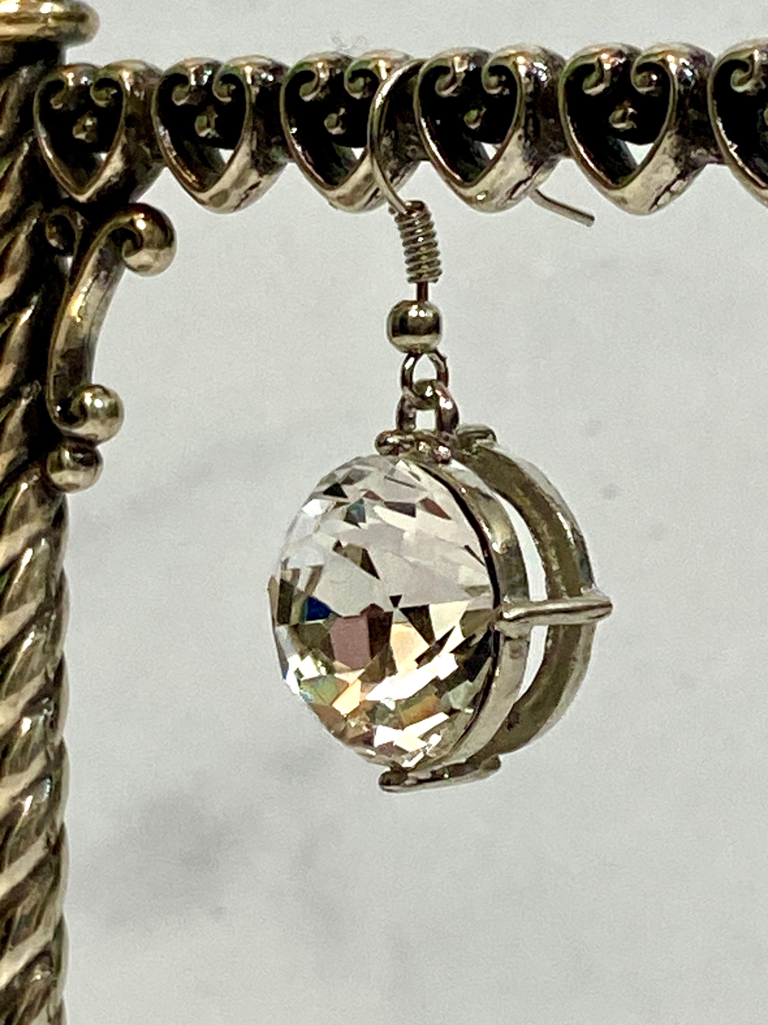 Big diamond earrings