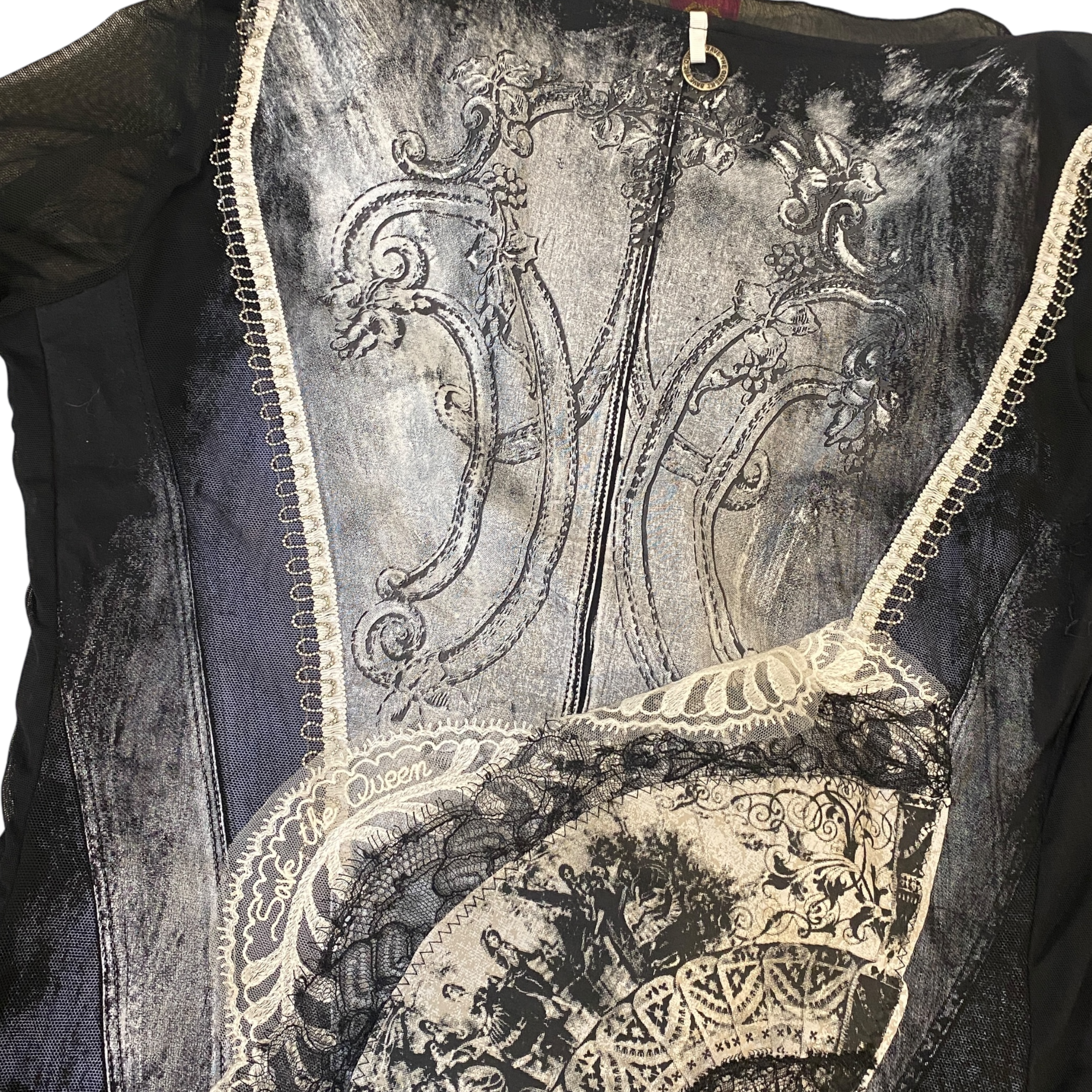 Vintage Save the Queen Gothic Mesh Top (L/XL)