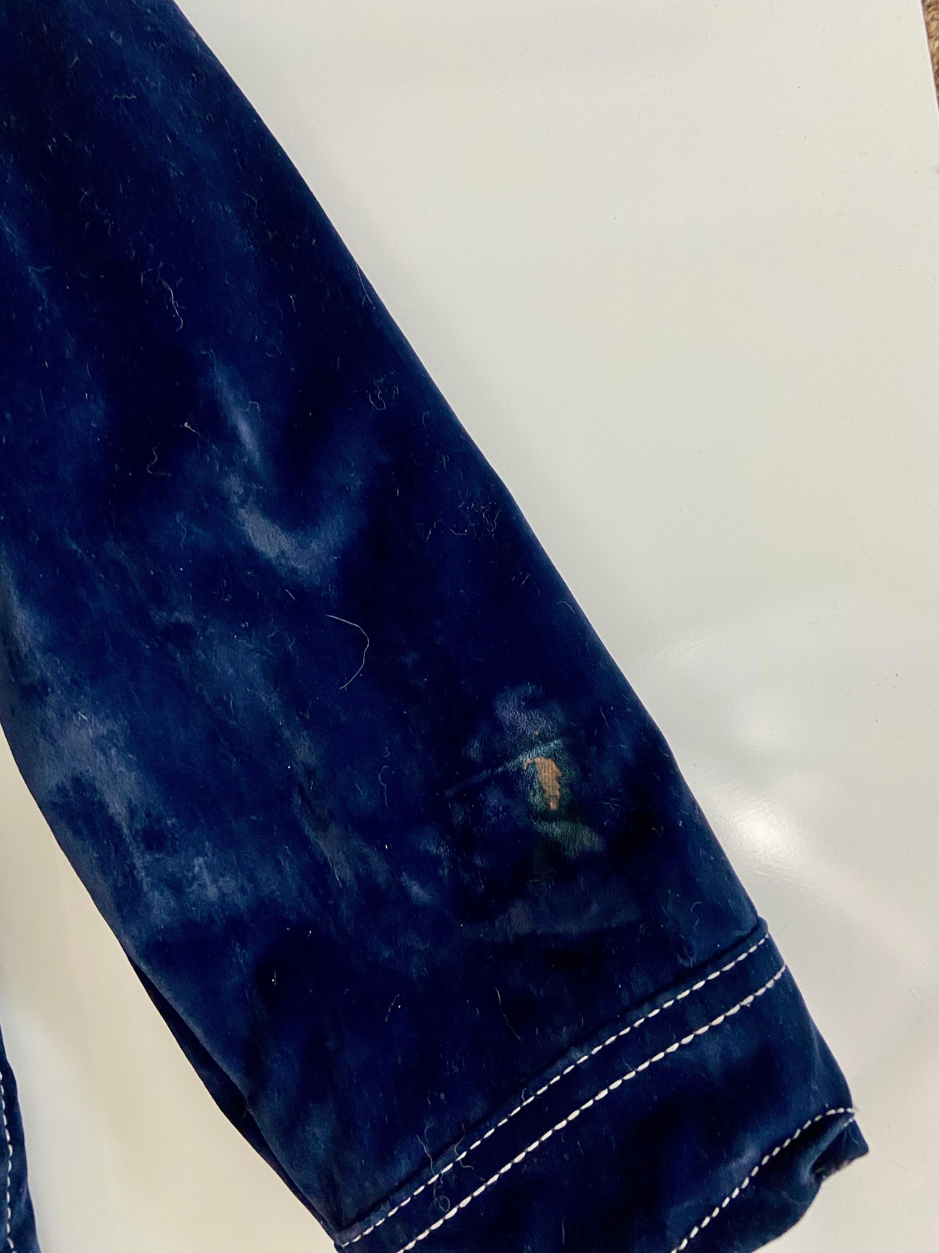 Vintage Blue Velvet Jacket (L)