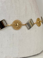 Silver gold tone belt