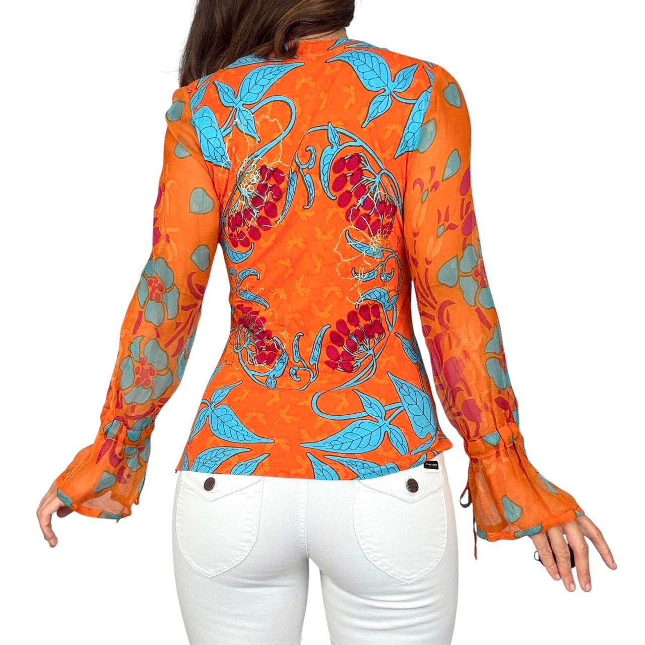 Caché Embellished Tie Dye Blouse (S/M)
