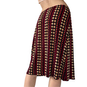90s Slinky Polka Dot Midi Skirt (M)