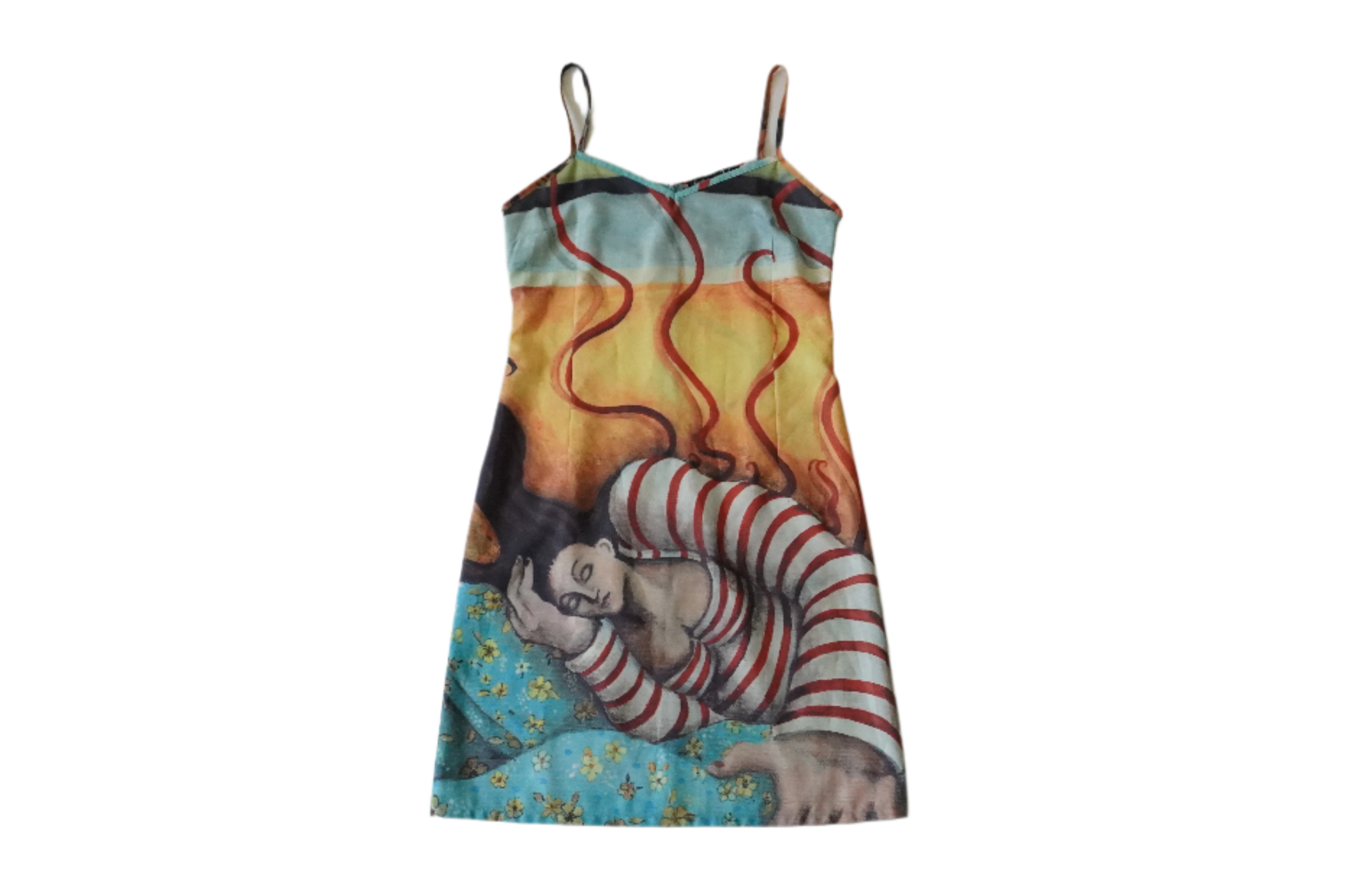 French Graphic Midi Dress (S)